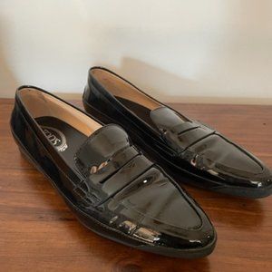 Tod's Black Patent Leather Loafers size 41